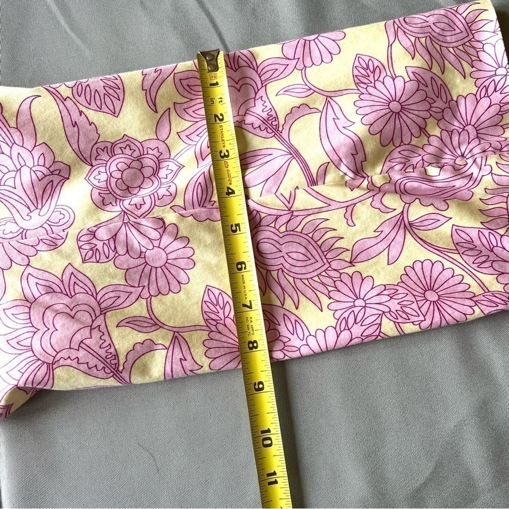Tibi Capris Floral Ankle Cropped Zipper Pants in Pink and Ivory Size 4 - Picture 9 of 12